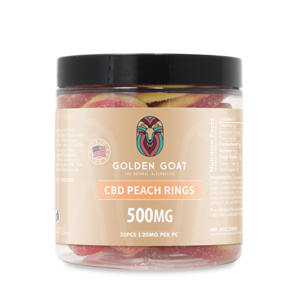 CBD Gummies 500MG - Peach Rings