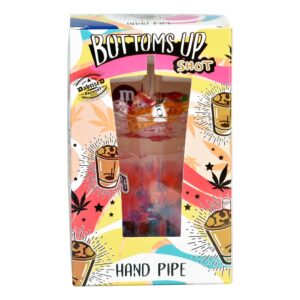 Dabtized Bottoms Up Shot Glass Hand Pipe - 4"/ Assorted Designs