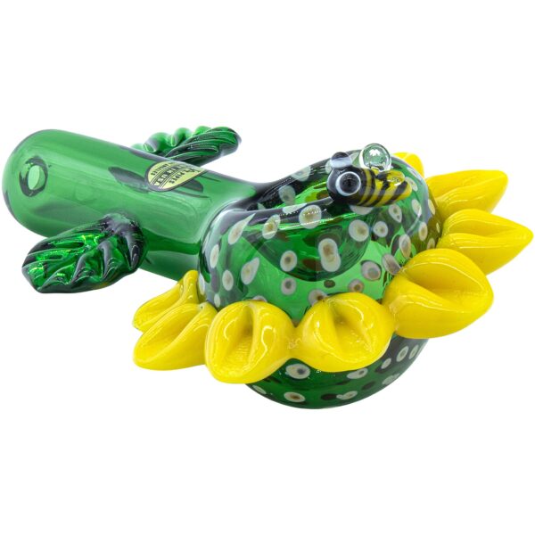 LA Pipes "Sunny Sunflowers" Glass Pipe