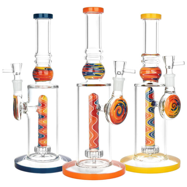 Ascension Wig Wag Glass Water Pipe - 11" / 14mm F / Colors Vary