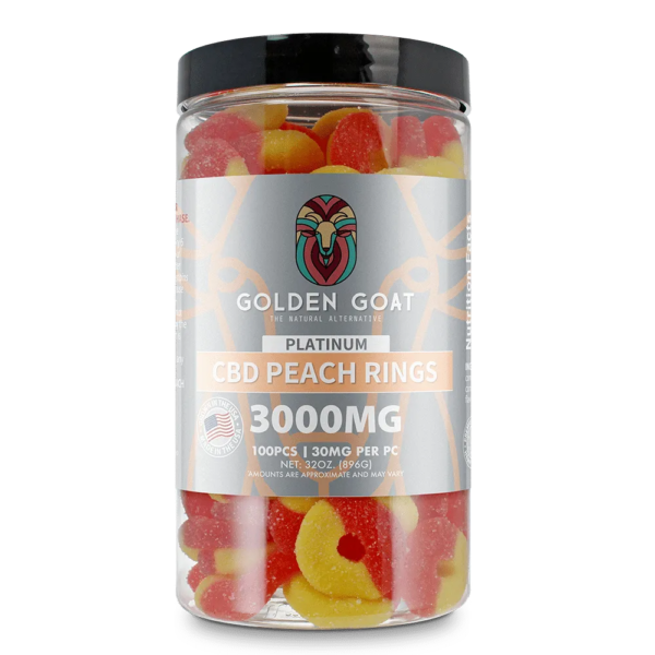 Platinum CBD Gummies 3000mg - Peach Rings