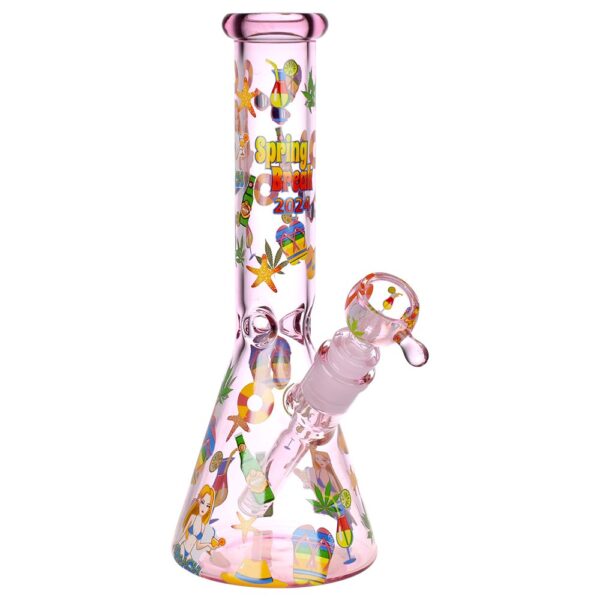 Spring Break 2024 Glass Beaker Water Pipe | 10" | 14mm F