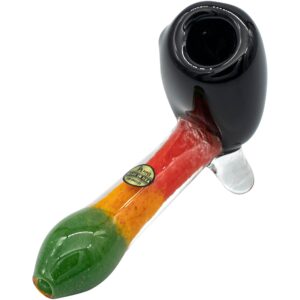 LA Pipes "Sattdown Rasta" Sherlock Glass Pipe